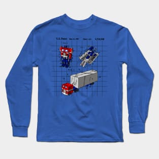 Optimus Prime Toy Patent Long Sleeve T-Shirt